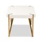 Baxton Studio Kassa Contemporary Glam and Luxe Brushed Gold Metal and White Finished Wood Coffee Table 181-11312-Zoro - alternate 2
